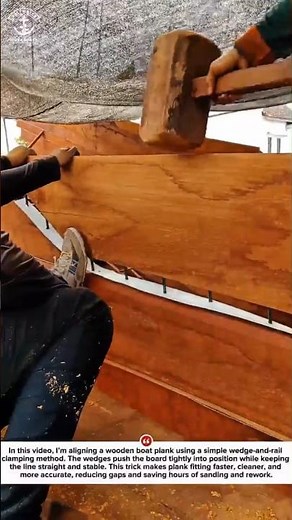 Boatbuilding Hack: Perfect Plank Alignment Using Wedges & Clamp Rail