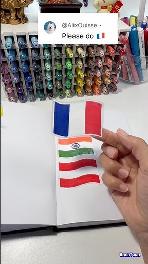 🇫🇷 Creating the French Flag Sticker You Requested #art #flag #france #diy #sticker #shorts