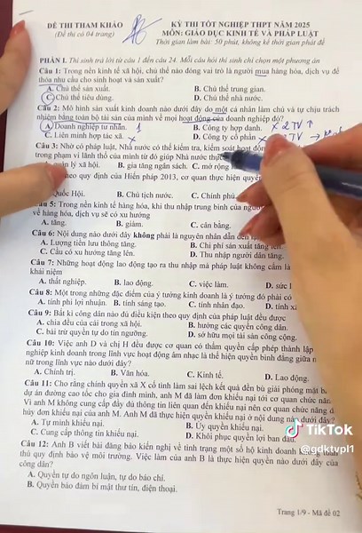 Mẹo đạt 10 điểm GDKTPL Phần 2