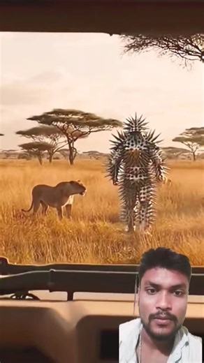 steel men vs lion😱