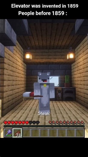 Villager elevator meme in minecraft.... ☠️ #minecraftmemes