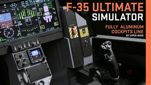 We changed it all: All new, full aluminum F-35 cockpit simulator, being revealed as the first of the ULTIMATE LINE of VIPER WING's state-of-the-art cockpits (F-16 and F-18 are also available). Completely redesigned with most demanding business partners in mind. No 3D print or composites used in the build of the frame/structure, resulting in unmatched, realistic look & feel of the cockpit. Modular design incorporates wheels integrated into each console within its footprint, to be transported in p
