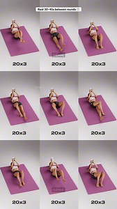 578K views · 4.6K reactions |  Killer Core Circuit – 9 Moves × 3 Rounds  Strengthen your core with this no-equipment routine!  Do each move 20×3 ⏱ Rest 30–45s between rounds  Burn, sculpt & define those abs from every angle! | DEMIC | Facebook