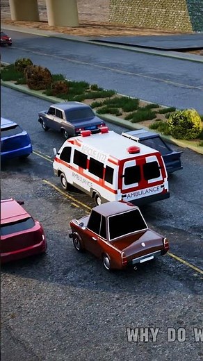 Ambulance Cartoon with Sirens | Emergency Rescue Vehicle | Safety Awareness | Rescue 1122