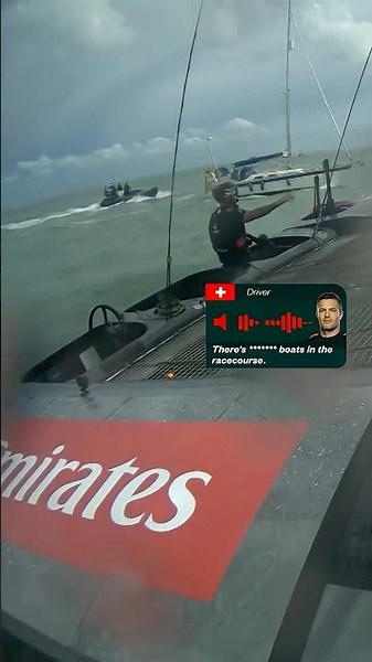 Throwback to this unexpected moment in Portsmouth last year! 😅 #SailGP #sailing #racing