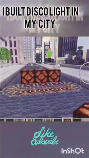 I built disco lights in my city of smp #minecraft #gaming #trending #minecraftchallenge #viral