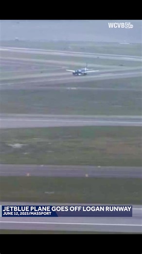 🛬🛬🛬 New video shows a JetBlue plane veer off the runway after landing at Logan in June ... thankfully, no injuries were reported. (🎥MassPort) | WCVB Channel 5 Boston