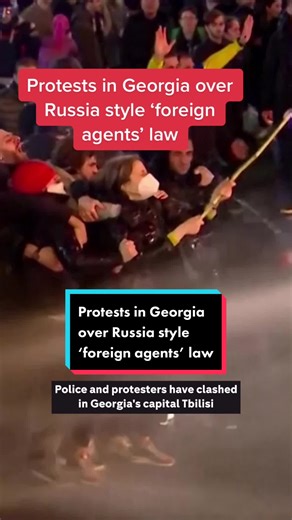 Police and protesters clash in Georgia over what critics call a “Russia-style” law #georgia #russia #tblisi #tblisigeorgia
