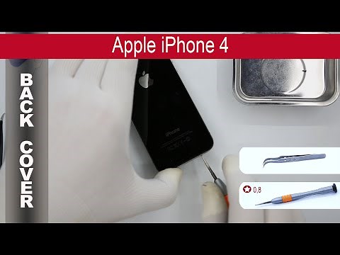 How to open 🔧 The back cover 🍎 Apple iPhone 4, replacement rear panel (A1349, A1332)