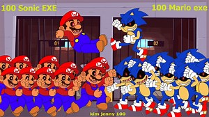 135K views · 1.9K reactions | Sonic 2020 vs Mario exe 2020 - funny cartoons prison | Kim Jenny 100 - Channel 82 | Facebook