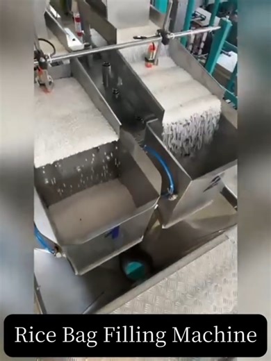 Automatic Rice Bag Filling Machine in Action #RicePackaging #BagFilling