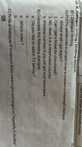 Q5. B. Dialogue writing/Drafting Speech.B1) Dialogue WritingA... | Filo