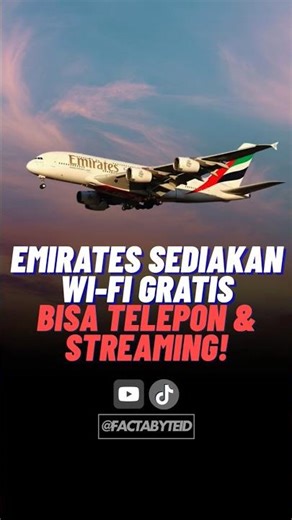 Emirates Sediakan Wi-Fi Gratis: Bisa Telepon & Streaming! #shorts