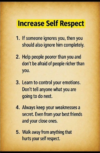 Increase Self Respect | 5 Powerful Rules to Build Confidence & Self-Worth #quotes #motivation#shorts