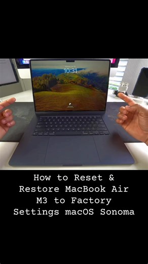 How to Reset & Restore MacBook Air M3 to Factory Settings║macOS Sonoma #forgotpassword #resetmacbookpassword #macbookrepair #macbookhacks #foryoupage