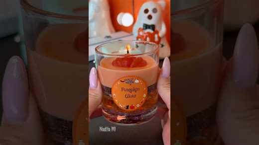 Pumpkin glow candle ✨ Halloween water candle DIY | ASMR candle making 🎃