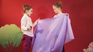 Girls Cuts Piece Cloth Scissors Studio Stock Footage Video (100% Royalty-free) 1010491448 | Shutterstock