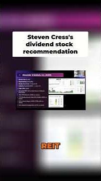 Steven Cress's Top Dividend Stock Pick: ALEX