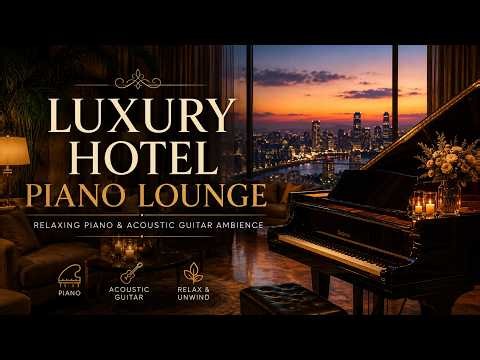 🎹 Luxury Hotel Piano Lounge | Relaxing Piano & Acoustic Guitar Ambience