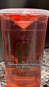 Fresh strawberry hibiscus made light and refreshing with mostly water and just the right splash of flavor. Clean, crisp, and so easy to sip. #Tea2Go #StrawberryHibiscus #TeaNergy #HealthySips #DrinkFresh | Tea2Go TeaN’ergy El Paso