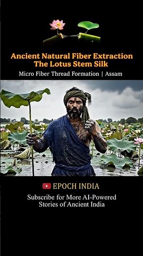 How Lotus Silk Is Made | Rare Fiber Extraction from Lotus Stem #ancientindia