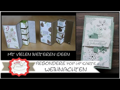 Besondere Kartenform Building Block Card - Pop Up Karte - Weihnachtskarte - Stampin´Up! - Anleitung
