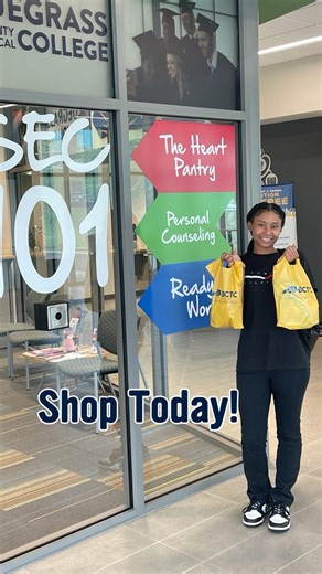 Welcome to The HEART! ❤️ The HEART of BCTC was created for students who may need additional resources during their time at Bluegrass Community and Technical College. The HEART of BCTC provides food, personal hygiene items, and cleaning supplies to enhance a student's overall well-being. You can also check out our list of local community resources below. Questions? Need assistance? Please email BCTC-Hub@kctcs.edu. | Bluegrass Community and Technical College