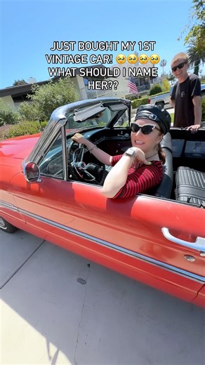 I grew up around vintage cars because my dad was a collector, then modeled with them for years & now I am finally the proud owner of my own vintage car! 🥹🥹🥹 ✨ 1963 Ford Falcon Futura ✨ WHAT SHOULD I NAME HER????#fordfalcon #fordfalconfutura #vintagecar #classiccar #convertible #vintagestyle | Erin Micklow