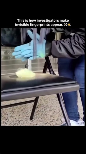 How Investigators Reveal Invisible Fingerprints 😱 #shorts