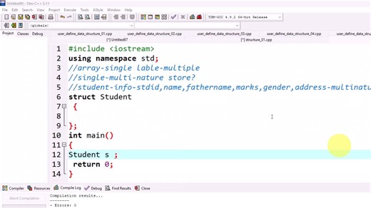 how to initialize dynamically structure type variable step by step explanation #Structure #creatorsearchinsights #DynamocInit #UserDefineVariable @TikTok @tiktok creators @TikTok LIVE @TikTok Trends @tiktokglobal