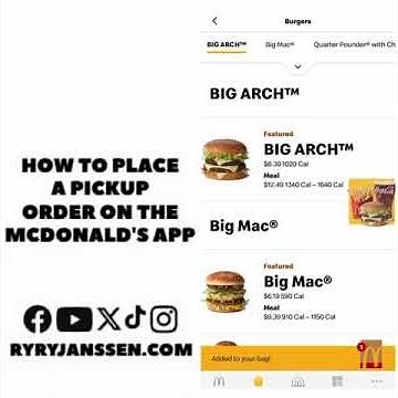 How to place a pickup order on The McDonald's app