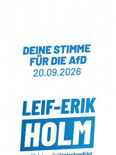 2026 wird UNSER Jahr! 🔥 Alice Weidel schwört uns auf das Superwahljahr ein! 🇩🇪 Am 20.09.2026 setzen wir gemeinsam ein Zeichen für den Neustart mit Leif-Erik Holm, Ulrich Siegmund und Kristin Brinker! 💪 Verpasst keine Updates und macht das Plus weg! ➕🗳️ ​#afd #aliceweidel #leiferikholm #mv #fy