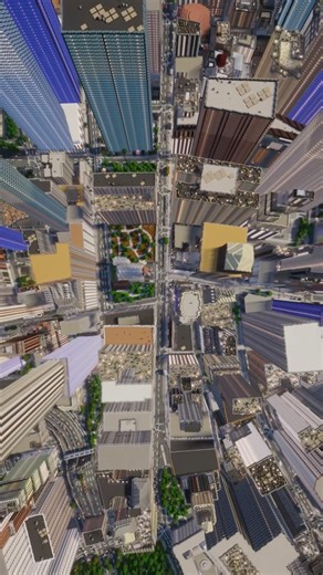 Minecraft New York City Infinite Zoom (Arnis) #arnis #minecraft #minecraftbuilding #gaming #mcbuild