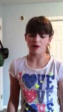 Funny girl sings with the hiccups