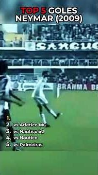 ¡Top 5 mejores goles de Neymar en 2009 con el Santos! 🤯 🔥 #shorts