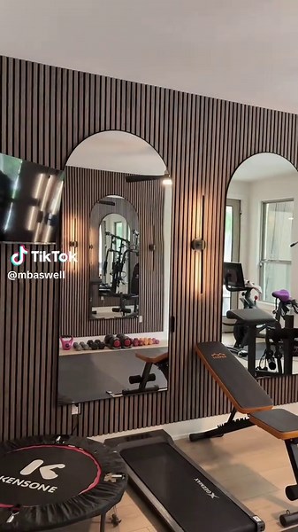 Home Gym Transformation: Fluted Walls & Arches