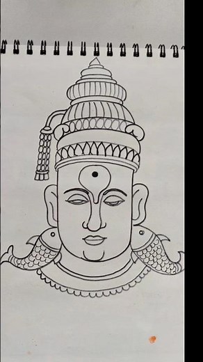 Quick simple and easy drawing of lord vitthal/ pandurang vithal/ Vithumauli drawing for beginners