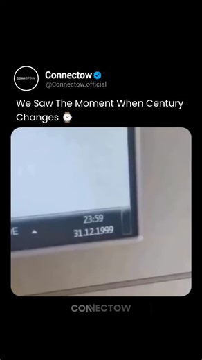 Connectow on Instagram: "The Y2K Bug That Never Happened: When the World Held Its Breath 🕰️ As the clock struck midnight on December 31, 1999, the world expected chaos. Planes grounded. Banks crashing. Power grids failing. Instead, this 9-second clip shows something unforgettable for an entirely different reason: nothing happened. The video captures a Windows PC set to a German locale ticking calmly from 23:59:59 to 00:00:00, marking the uneventful Y2K rollover that defied one of the biggest te