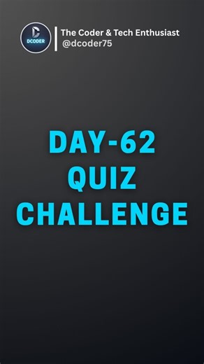 The Coder & Tech Enthusiast 🚀 | Comment Correct Output and Follow for more Quizzes 🚀 | Instagram