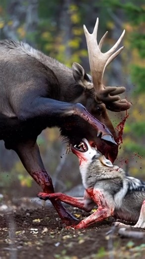 Apezy on Instagram: "Bull Moose vs Wolf A healthy Bull Moose can kill a Gray Wolf with a single kick or charge, making solo wolves retreat. • Wolves succeed only through pack coordination, targeting calves, injured, or exhausted bulls. • In Alaska, terrain and winter conditions often decide the outcome more than strength alone. [bull moose vs wolf alaska, moose vs wolf fight, wolf pack vs bull moose, alaska wildlife encounter, moose defends against wolves, predator vs prey alaska, brutal wildlif