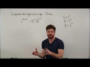 Exponentialgleichung mit Brüchen. Potenzgesetze für Exponenten und Basen. Mathe einfach verstehen.