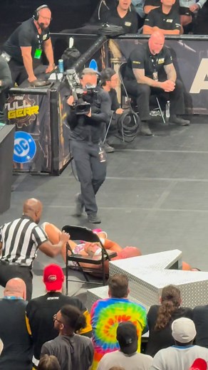 Brain Buster on to a steel chair,ouch. #AEW #wrestling #prowrestling | Biglpwrestling