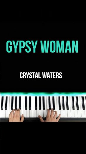 Gypsy Woman - Crystal Waters EASY piano tutorial #gypsywoman #crystalwaters #tiktokaudios #trending