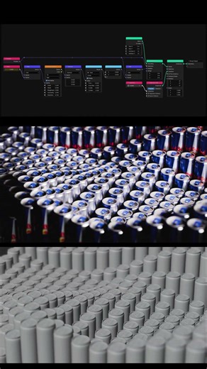 Satisfying animation in Blender | Geometry nodes. #creativeblender #shorts