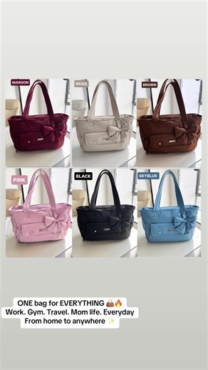 POV: You finally found ONE bag for EVERYTHING 👜🔥 Work. Travel. Gym. Mom life. Everyday life. One bag. Every plan. Colours: BLACK BROWN SKYBLUE MAROON BEIGE PINK Directly order it from website ☝️ #dreamtotebag #dreamcollection #workbag#allinonebag #aussiebrand