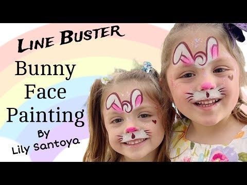 Easy Bunny Face Painting Tutorial #facepaint #facepainting #pintacaritas #maquiagem