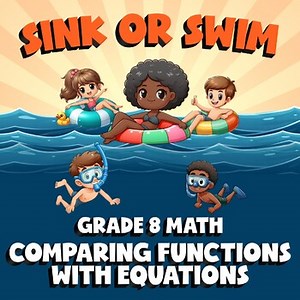 Comparing Functions with Equations SINK OR SWIM Math Game - No Prep Grade 8
