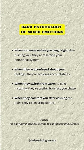 Dark Psychology of Mixed Emotions