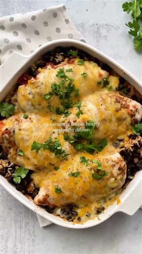 Baked Salsa Chicken & Rice | Easy One‑Dish Dinner 🍗🌶️