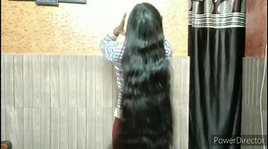 --Very Silky Long Hair Brushing And Detangling _ Loose Hair Bun Drop _ Hair flaunting #longhair #openhair | Long Hair Global